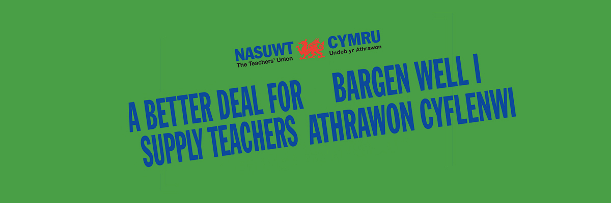 Better Deal for Wales Supply Teachers BANNER bilingual