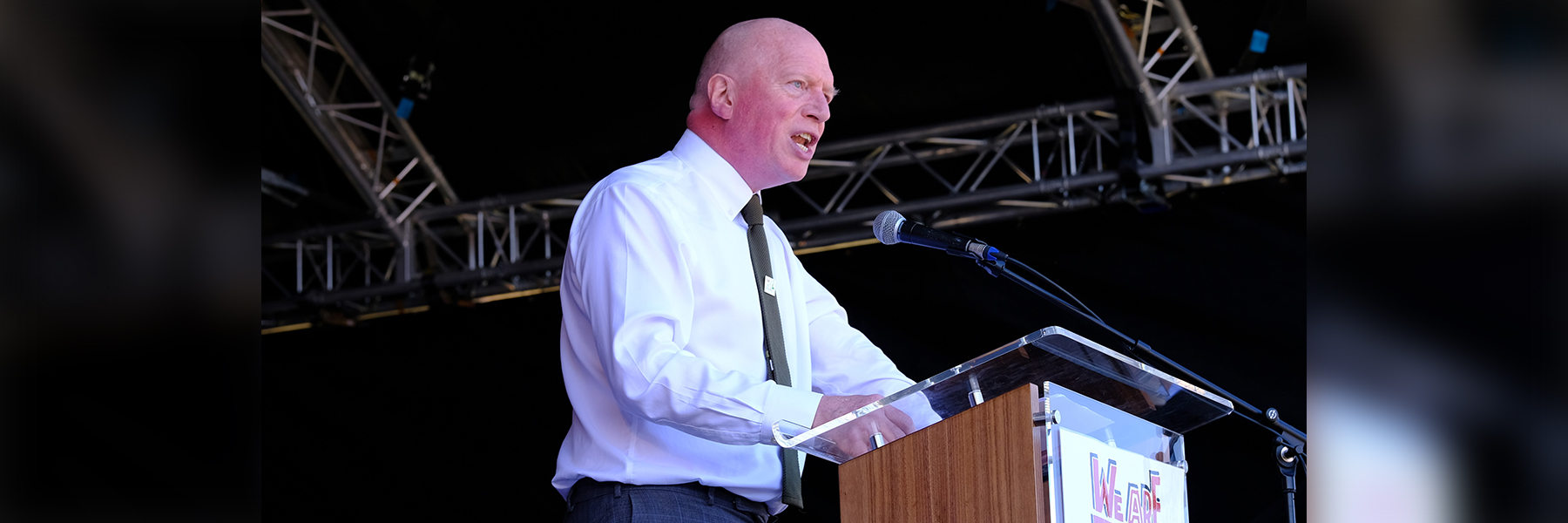 Matt Wrack Acting General Secretary at Durham Miners Gala 2025 BANNER.jpg