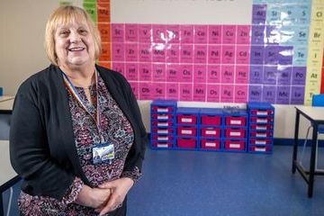 Rosemary Carabine Incoming President in classroom