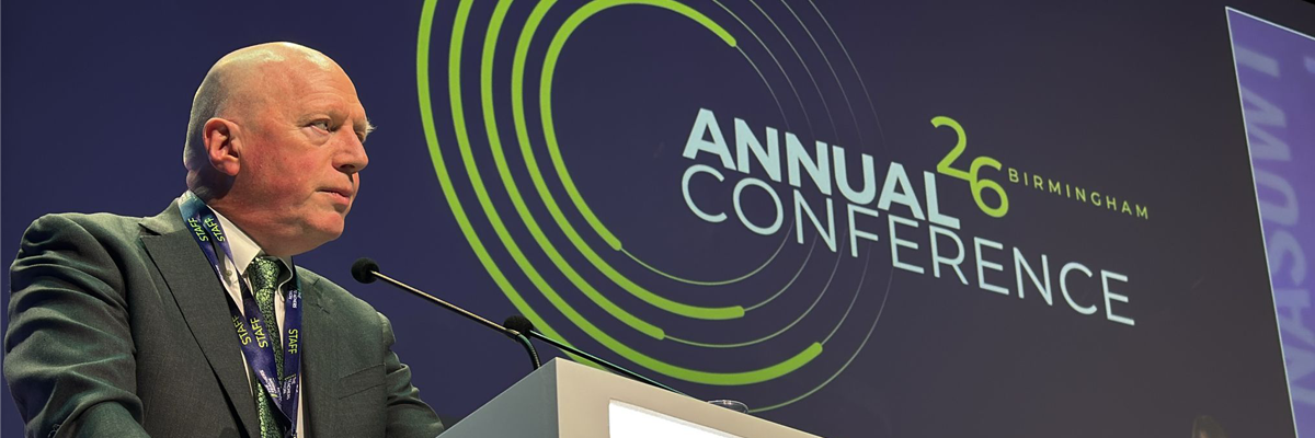Matt Wrack General Secretary at Annual Conference 2026 BANNER.png