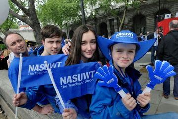 NASUWT members at the TUC rally