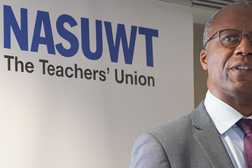 Patrick Roach at NASUWT Young Teachers' Conference 2023 BANNER