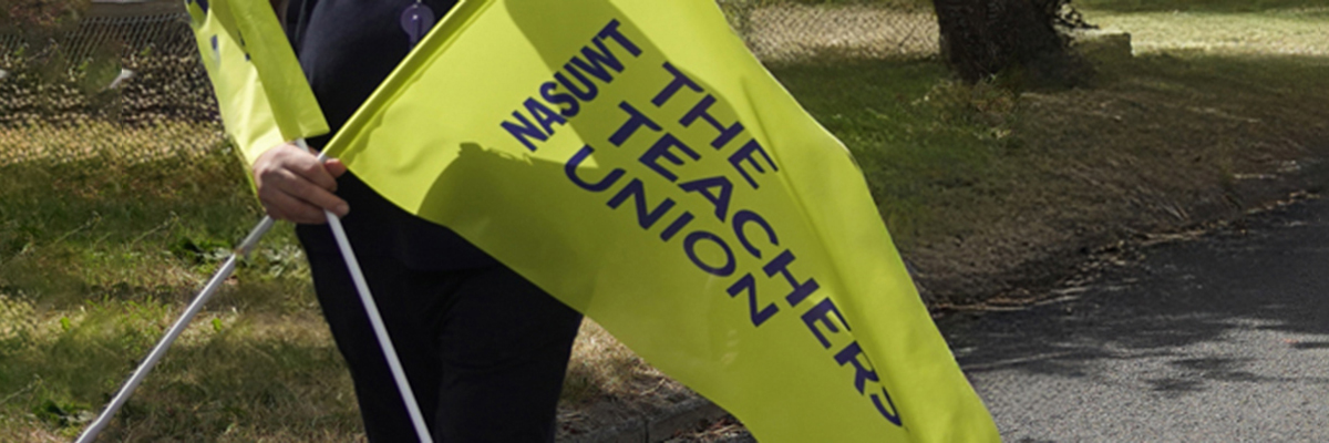 NASUWT green flags in park BANNER.jpg