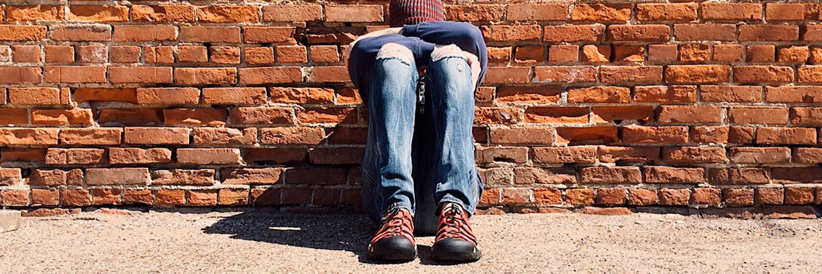 Pupil student secondary boy stress sitting outdoors