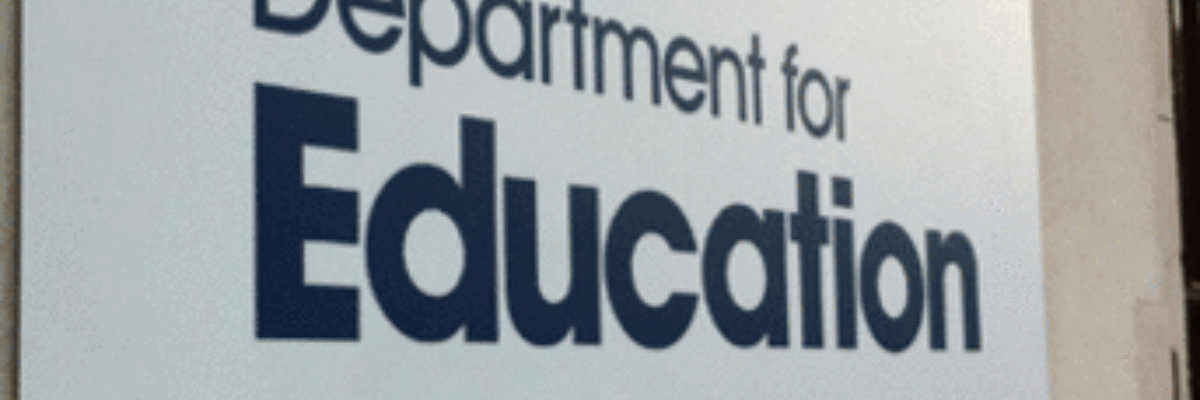 Department for Education DfE exterior sign