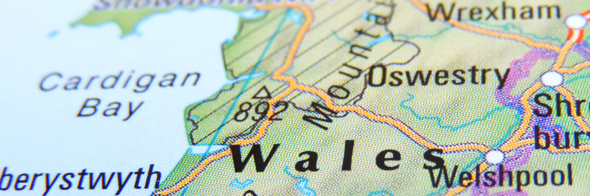 Map of Wales