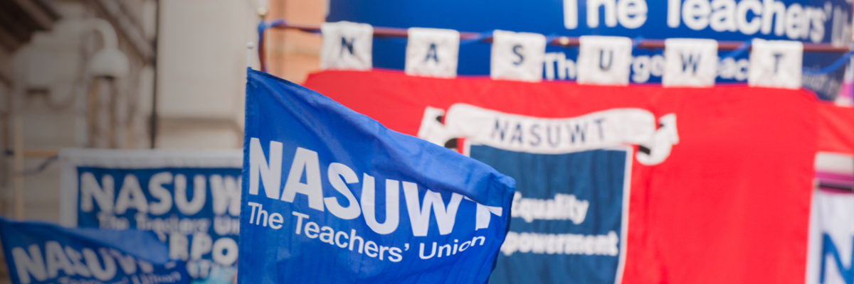 NASUWT flags and banners shaded