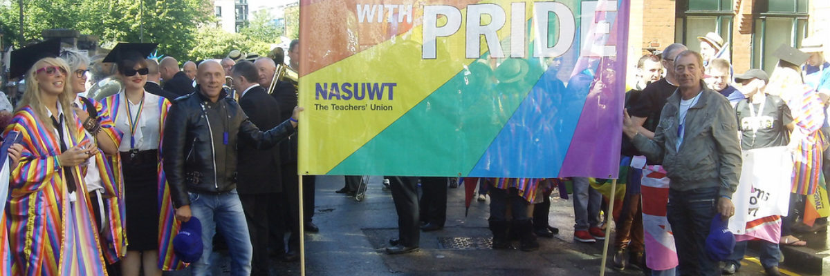 NASUWT Pride banner members