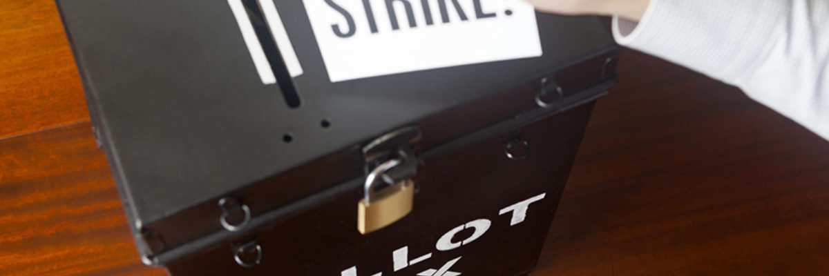 Ballot box vote strike