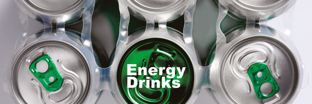 Energy drinks can tops