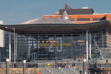 Welsh Assembly Wales Senedd exterior Senedd