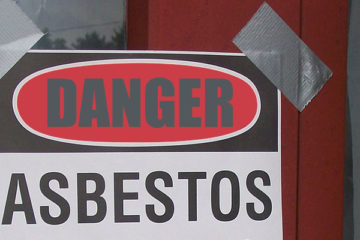 Asbestos notice banner