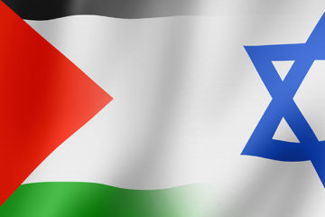 Israel Palestine flags BANNER