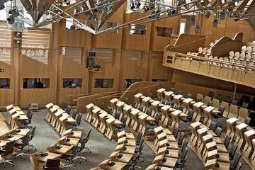 Scottish Parliament Holyrood debating chamber
