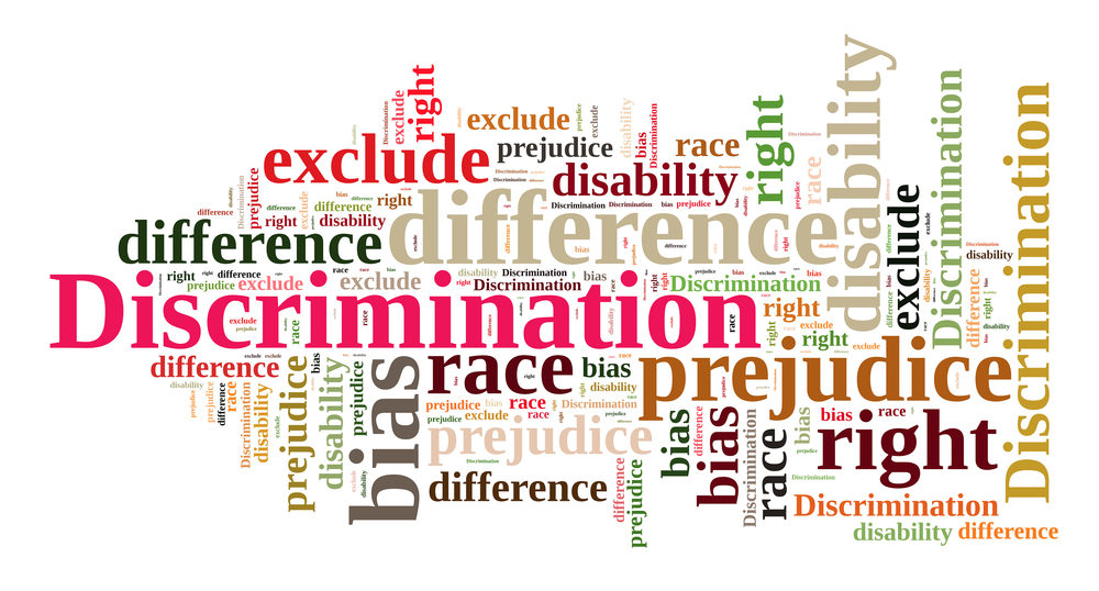 Discrimination and prejudice wordcloud