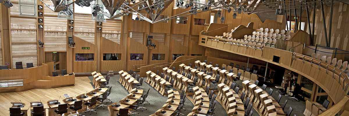 Scottish Parliament Holyrood debating chamber