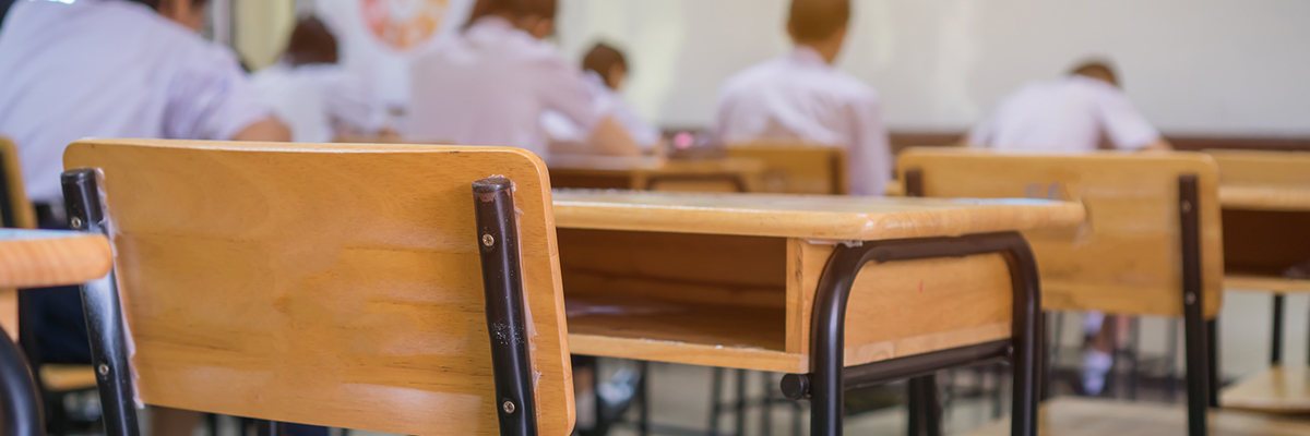 Reopening schools secondary children desks